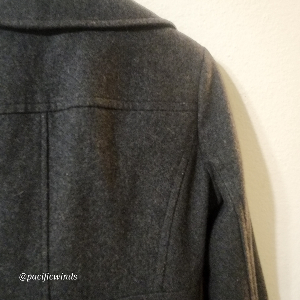 MICHAEL KORS NAVY BLUE WOOL PEA COAT LIKE NEW! SMALL - Picture 12 of 15